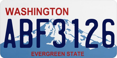 WA license plate ABF3126
