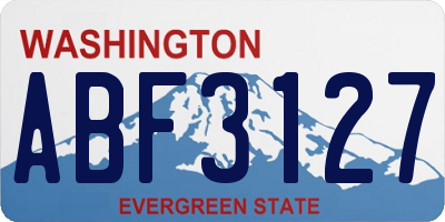 WA license plate ABF3127