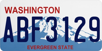 WA license plate ABF3129