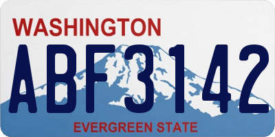 WA license plate ABF3142