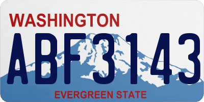 WA license plate ABF3143