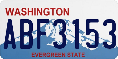 WA license plate ABF3153