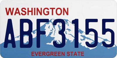 WA license plate ABF3155