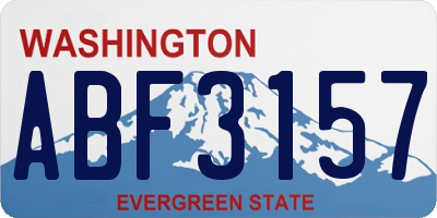 WA license plate ABF3157