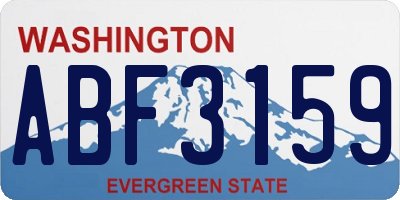 WA license plate ABF3159