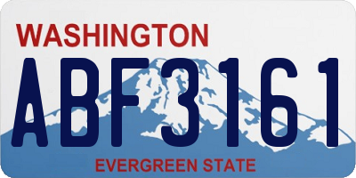 WA license plate ABF3161