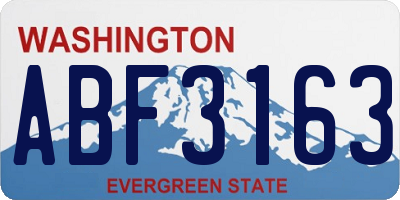 WA license plate ABF3163