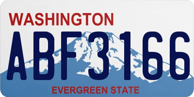 WA license plate ABF3166