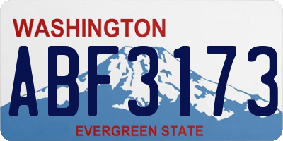 WA license plate ABF3173