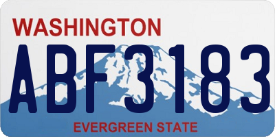 WA license plate ABF3183