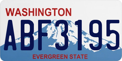 WA license plate ABF3195
