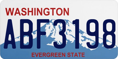 WA license plate ABF3198