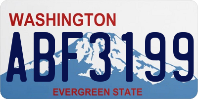 WA license plate ABF3199