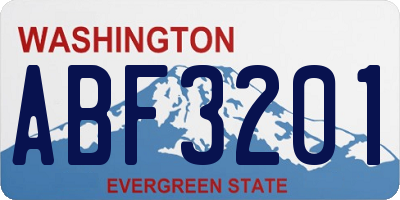 WA license plate ABF3201