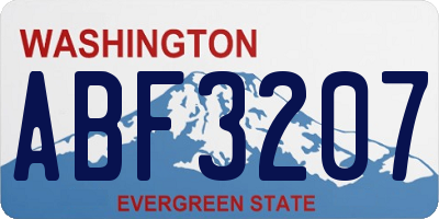 WA license plate ABF3207