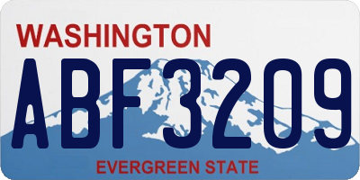 WA license plate ABF3209
