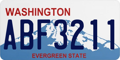 WA license plate ABF3211