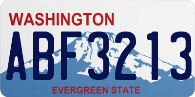 WA license plate ABF3213
