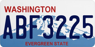 WA license plate ABF3225