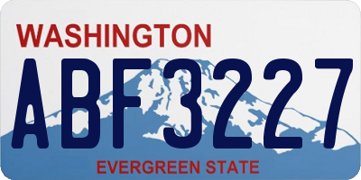 WA license plate ABF3227
