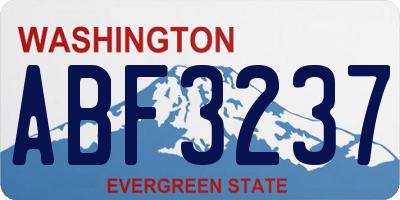 WA license plate ABF3237