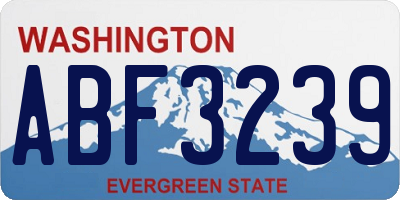 WA license plate ABF3239