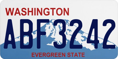 WA license plate ABF3242