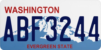 WA license plate ABF3244
