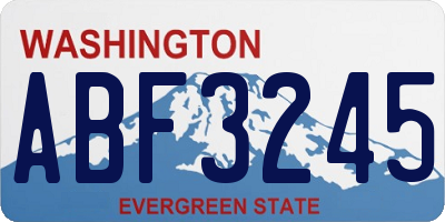 WA license plate ABF3245