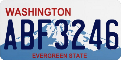 WA license plate ABF3246