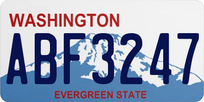 WA license plate ABF3247