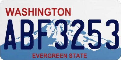 WA license plate ABF3253