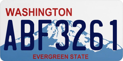 WA license plate ABF3261