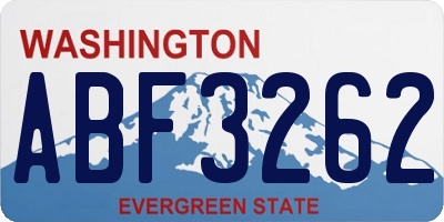 WA license plate ABF3262