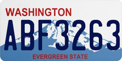 WA license plate ABF3263