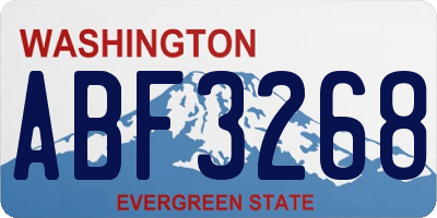 WA license plate ABF3268