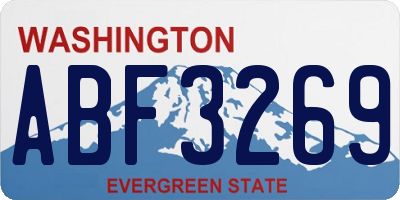 WA license plate ABF3269