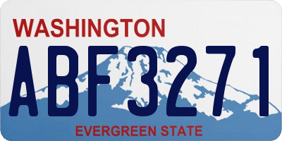 WA license plate ABF3271