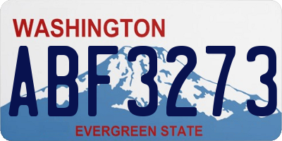 WA license plate ABF3273