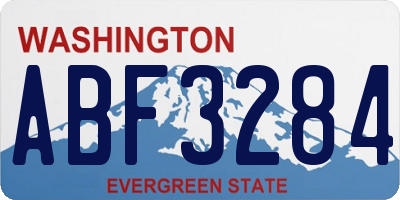 WA license plate ABF3284