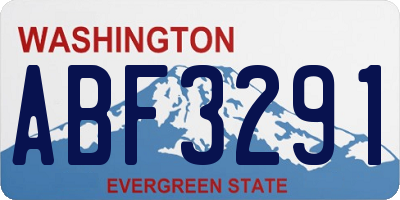 WA license plate ABF3291
