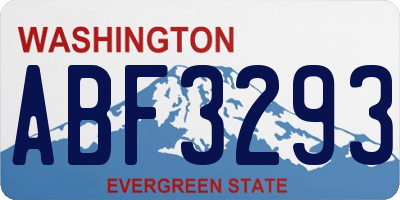 WA license plate ABF3293