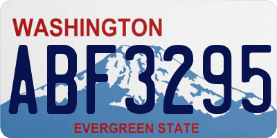 WA license plate ABF3295