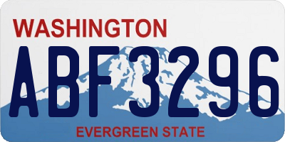 WA license plate ABF3296