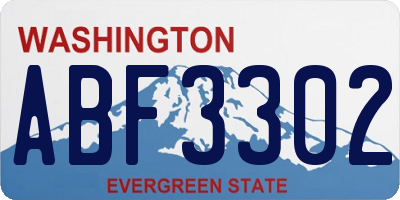 WA license plate ABF3302
