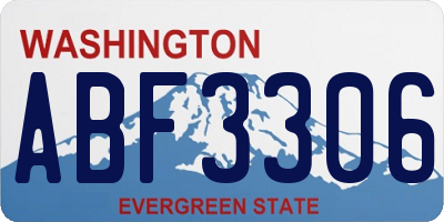 WA license plate ABF3306