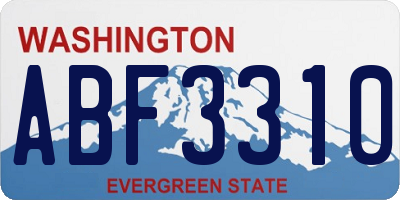 WA license plate ABF3310