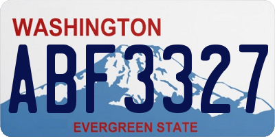 WA license plate ABF3327