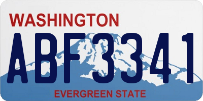 WA license plate ABF3341