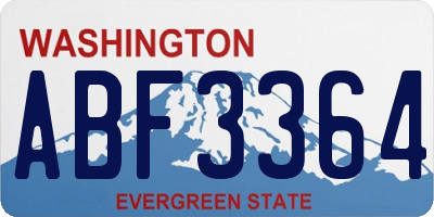 WA license plate ABF3364